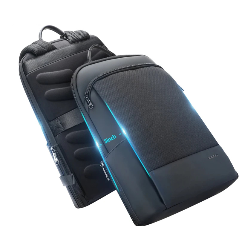 Unisex Business Lightweight Smart Usb Charging Rucksack 15 Commute College Bag Custom Anti Theft Men Slim Laptop Backpack