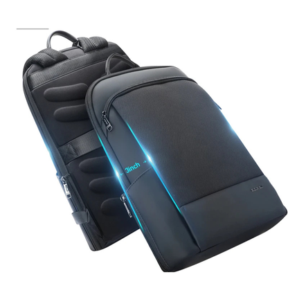 Unisex Business Lightweight Smart Usb Charging Rucksack 15 Commute College Bag Custom Anti Theft Men Slim Laptop Backpack