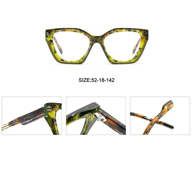 MCROONS Geometric Acetate Glasses detail