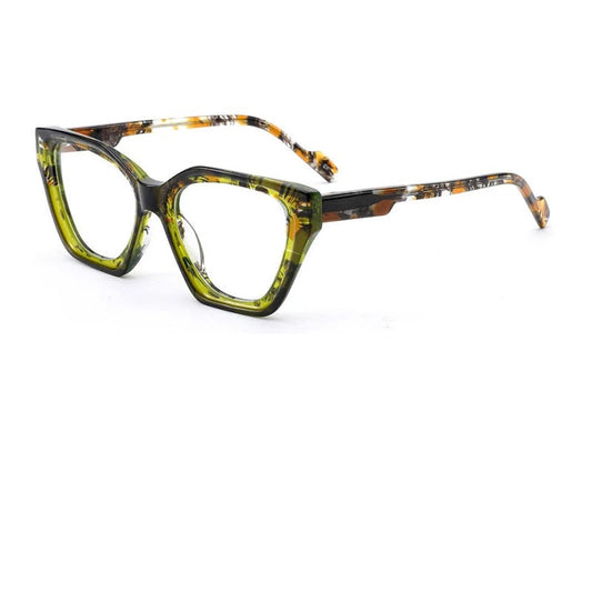 MCROONS Geometric Acetate Glasses front angle