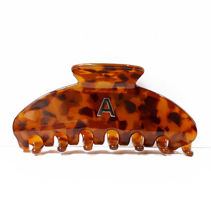 CANYUAN Personalized Custom Half-moon Metal logo B Acetate Large Hair Claw Cute Ladies Hair Accessories Claw Clips Customization