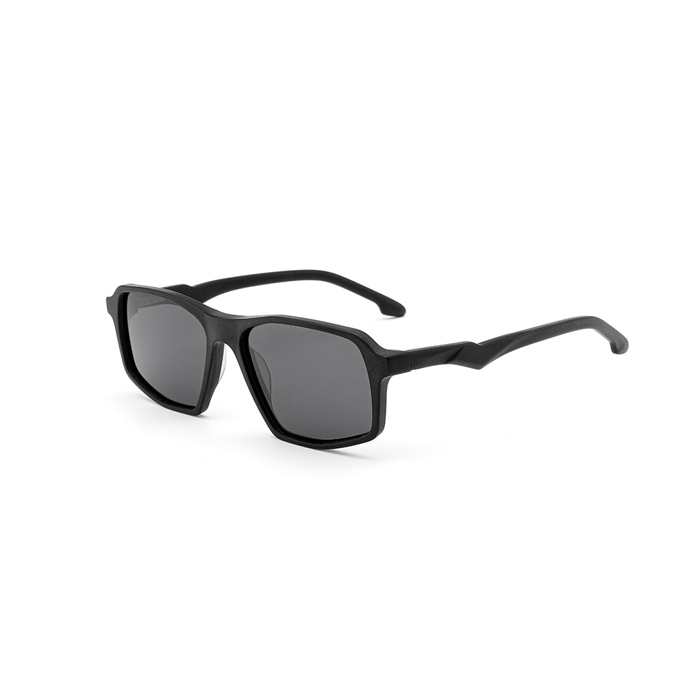 MCROONS Angular Sport Sunglasses, Unisex – Black, Matte Black, Blue, Matte Blue and Grey
