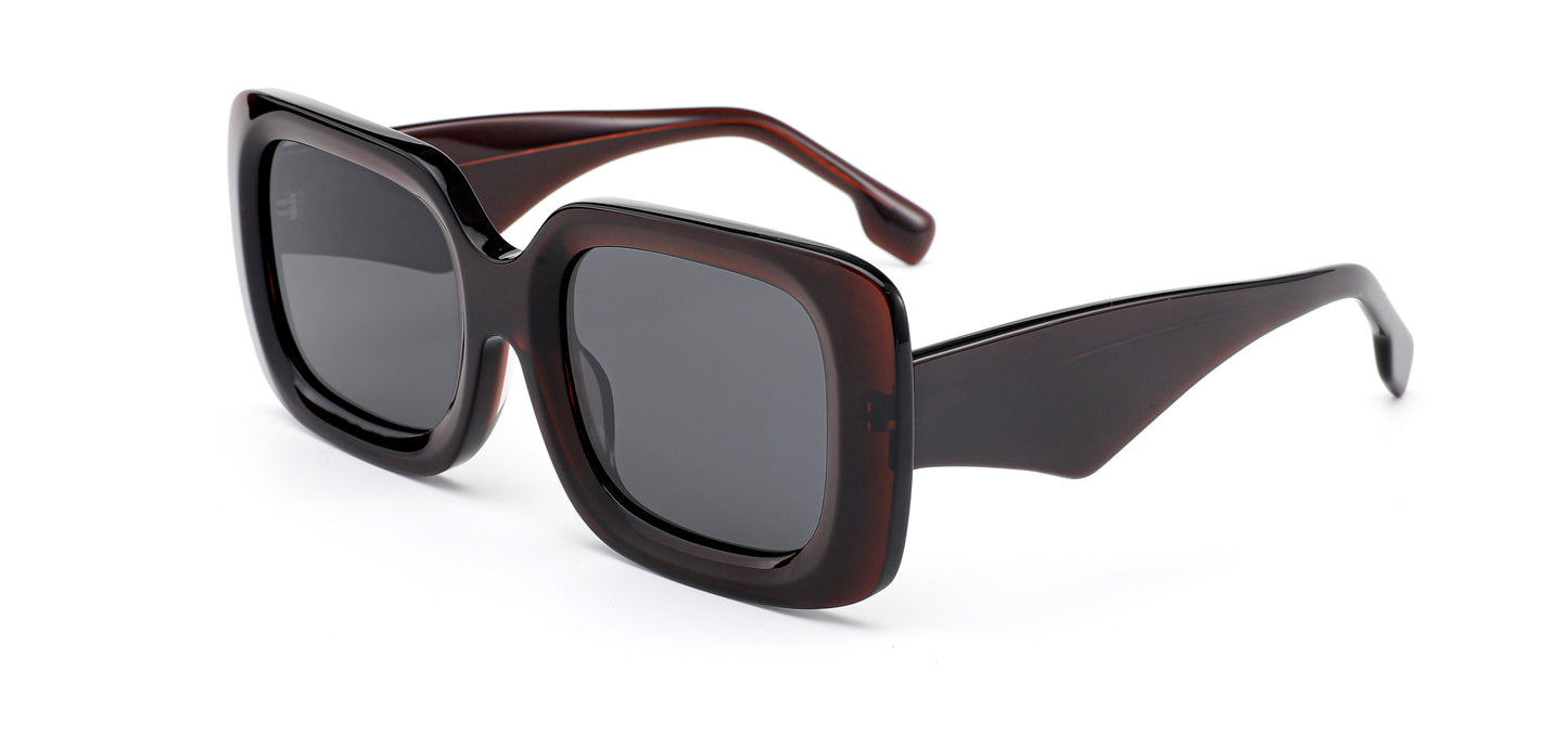 MCROONS Large Tortoiseshell Acetate Polarised Women's Sunglasses in Black, Demi, Brown and Tortoiseshell